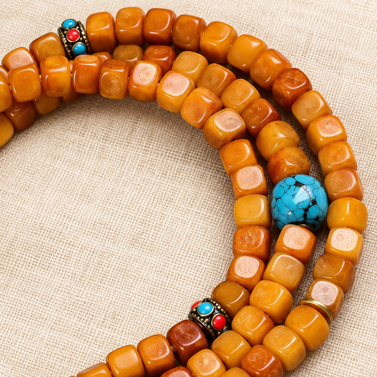 Tibetan mala — accent detail