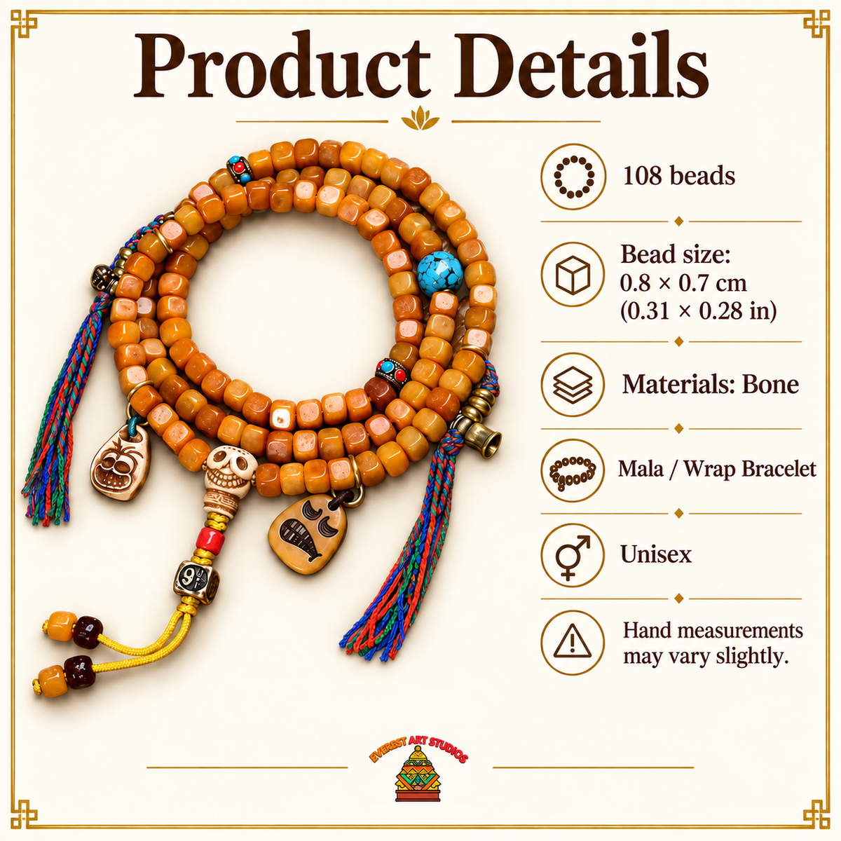 Tibetan mala — specifications
