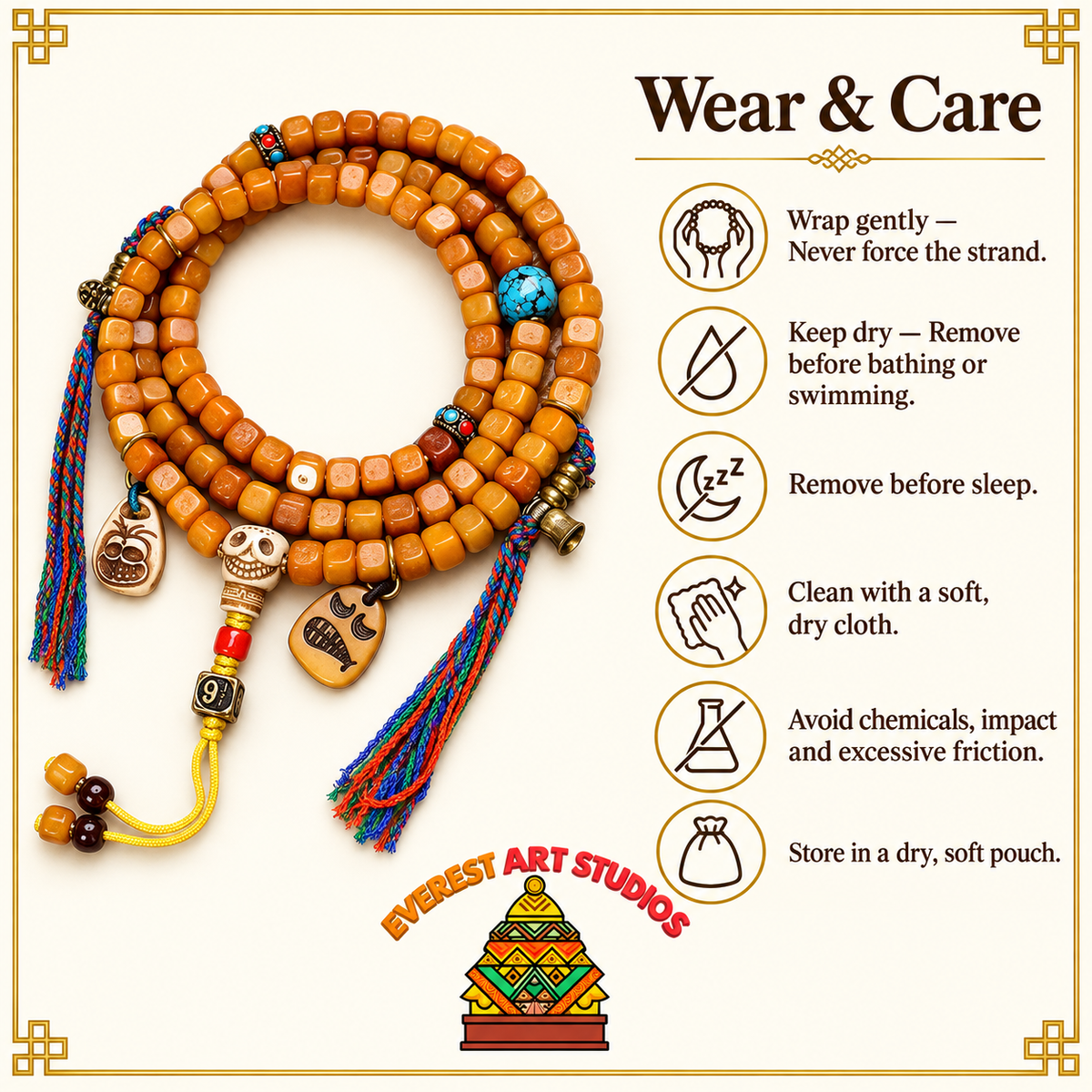 Tibetan mala — care