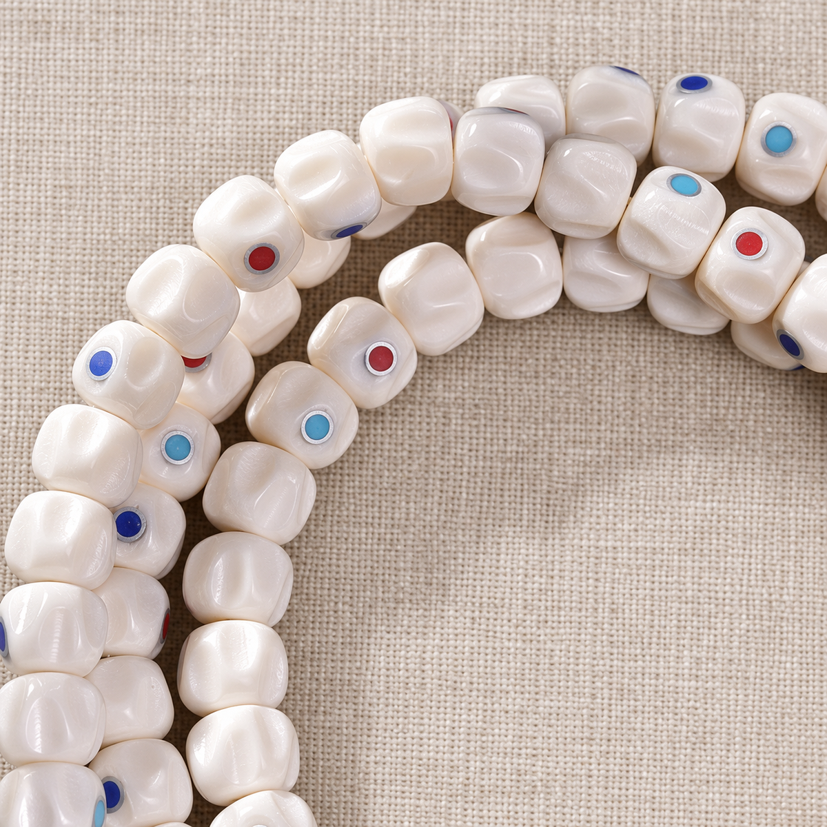 Tibetan mala DIY bead strand — bead detail