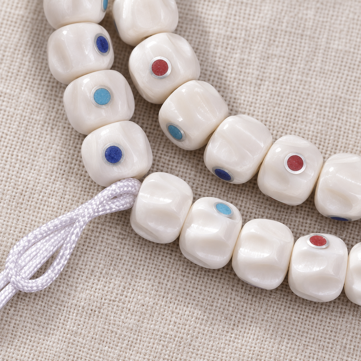 Tibetan mala DIY bead strand — grain detail