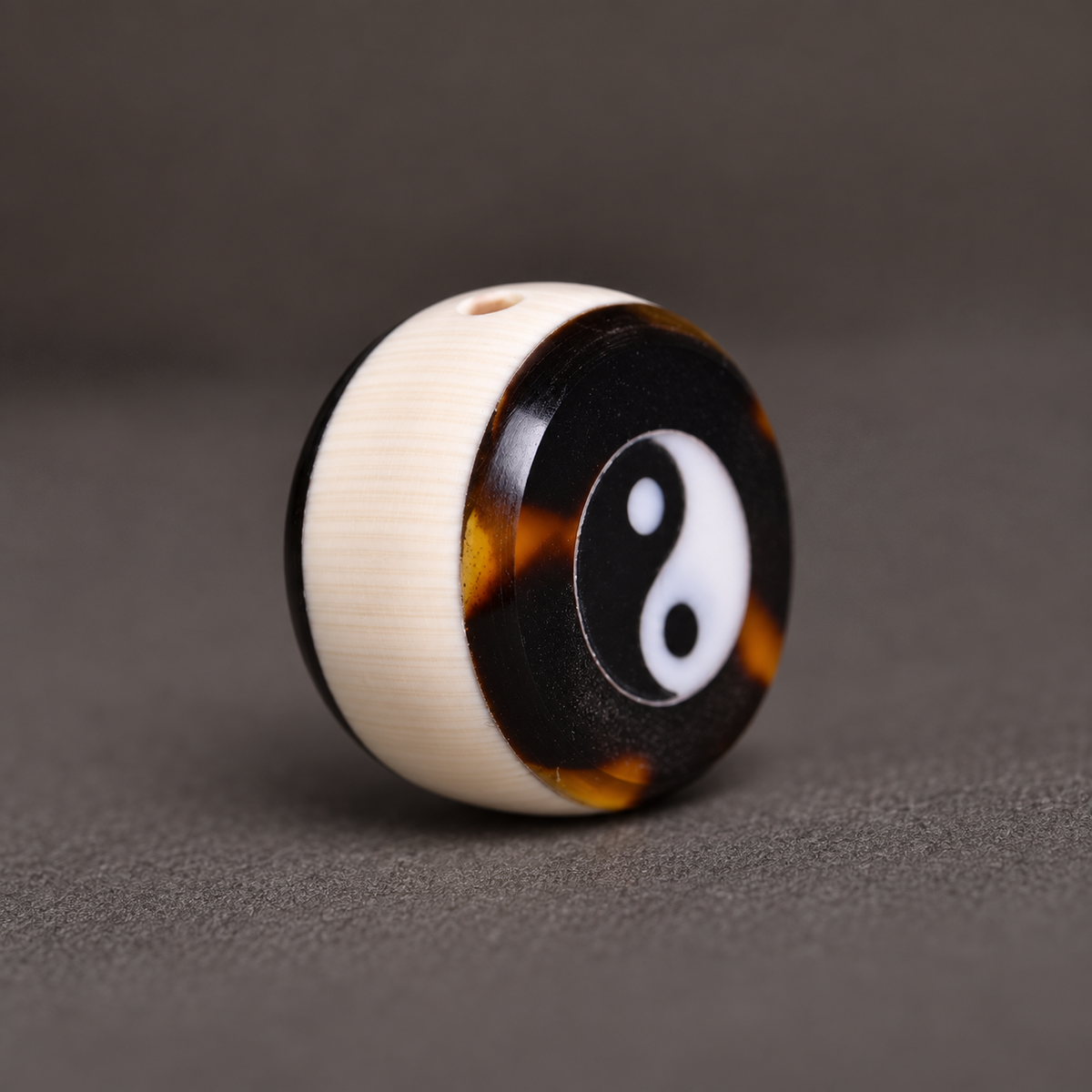 Bagua Drum Mala Accessory — surface detail