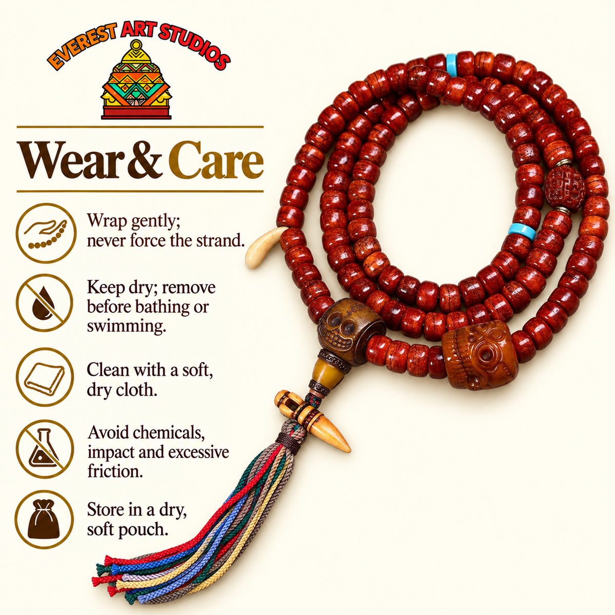 Tibetan mala — care