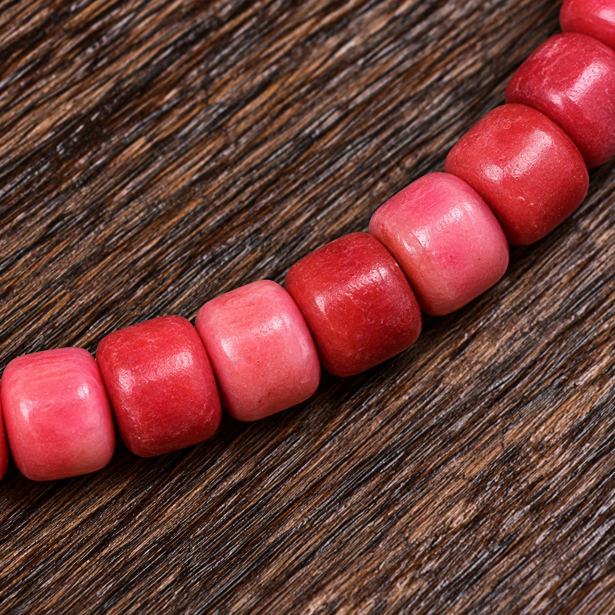 EverestArtstudios Natural Full-Blood Camel Bone 108-Bead Mala with Gingerbread Charm — bead detail