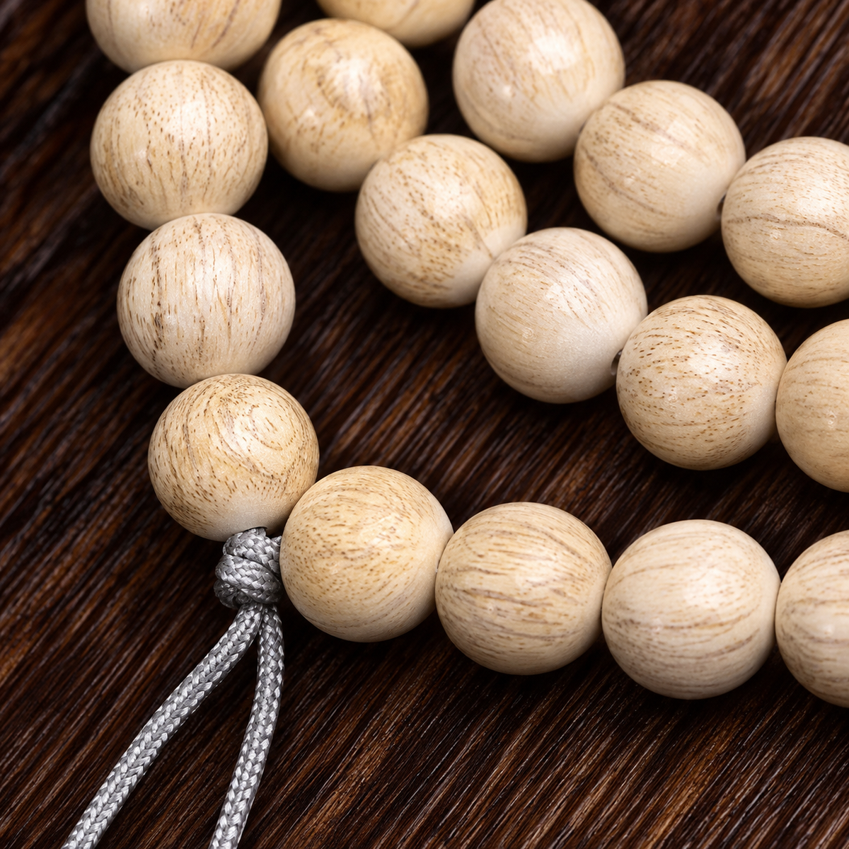 EverestArtstudios Aged Tibetan Camel Bone 108-Bead DIY Strand — bead detail