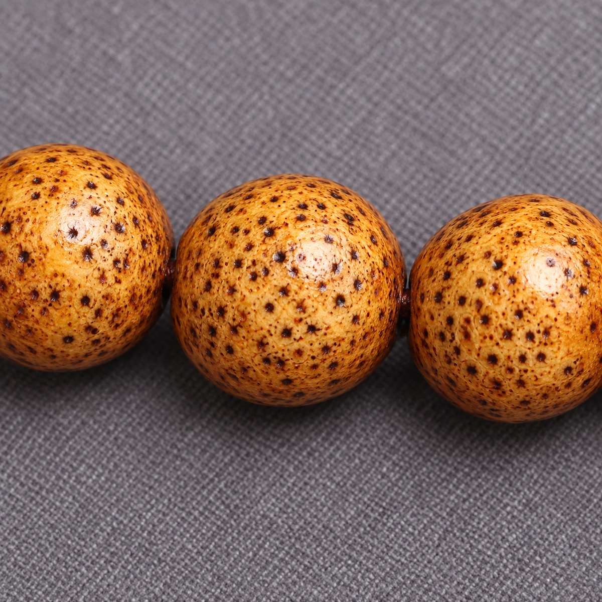 EverestArtstudios Xingyue Bodhi 108-Bead Mala Necklace with Textured Seed Beads — surface detail