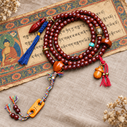 EverestArtstudios Xingyue Bodhi Mala with Turquoise and Carved Accents — full product