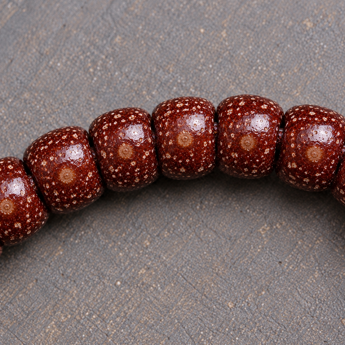 EverestArtstudios Xingyue Bodhi Mala with Turquoise and Carved Accents — bead detail