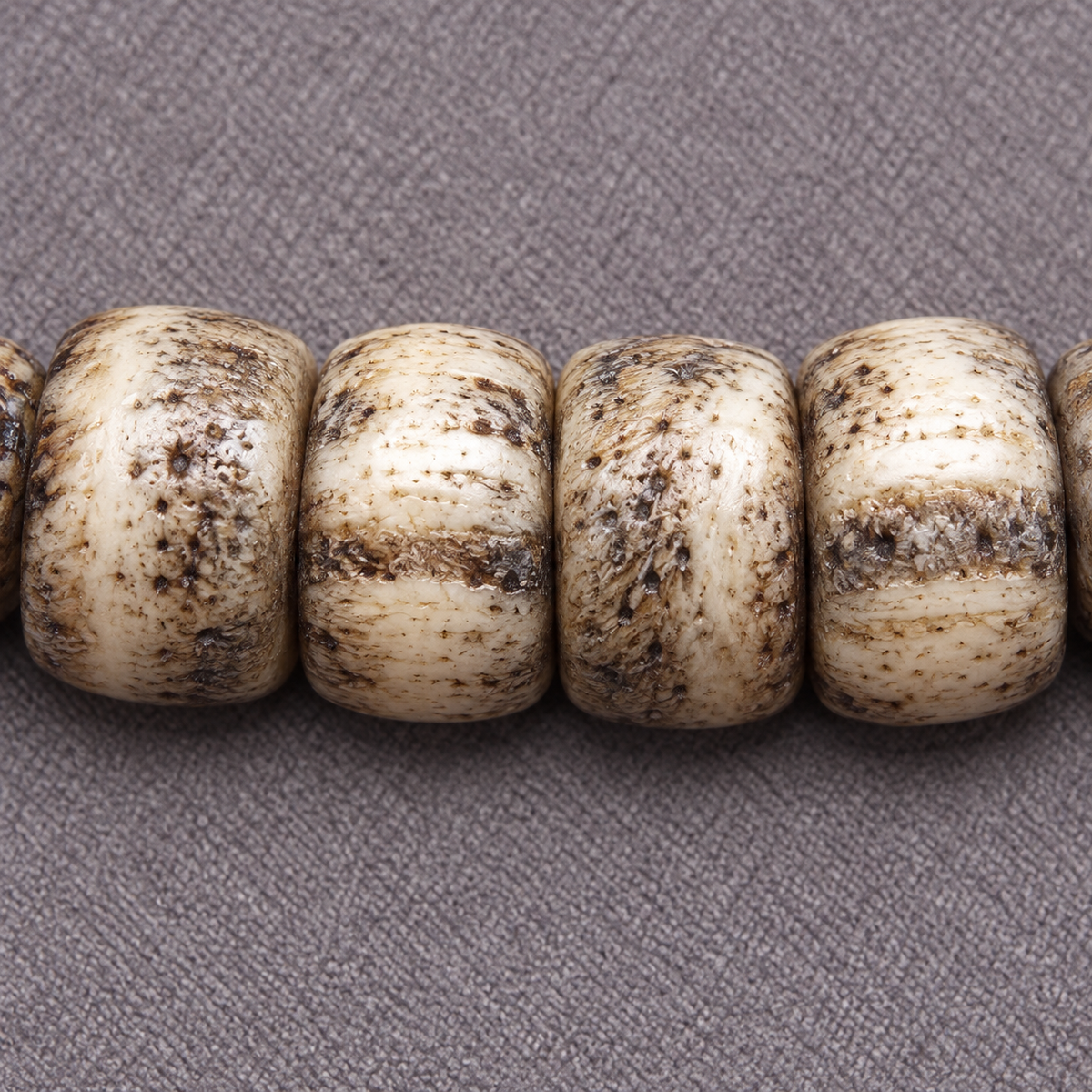 EverestArtstudios 108-Bead Mala with Camel Bone and Ghau Pendant — surface detail