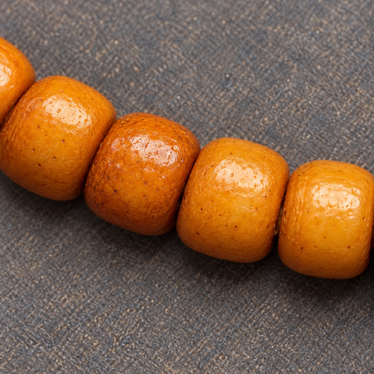 EverestArtstudios Yak Bone 108-Bead Mala in Four Decorative Styles — surface detail