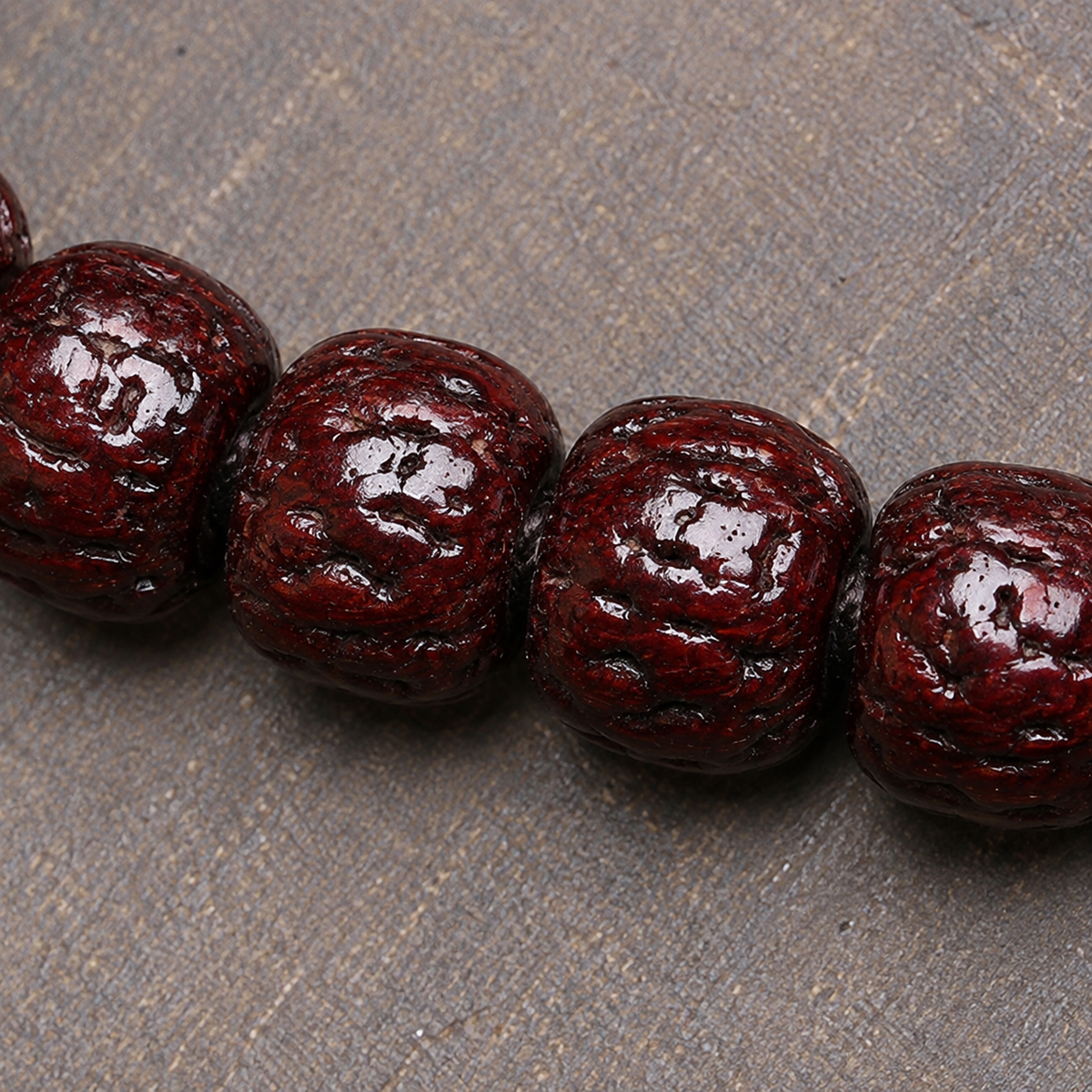 EverestArtstudios Vajra Bodhi 108-Bead Mala with Bone Accents — surface detail