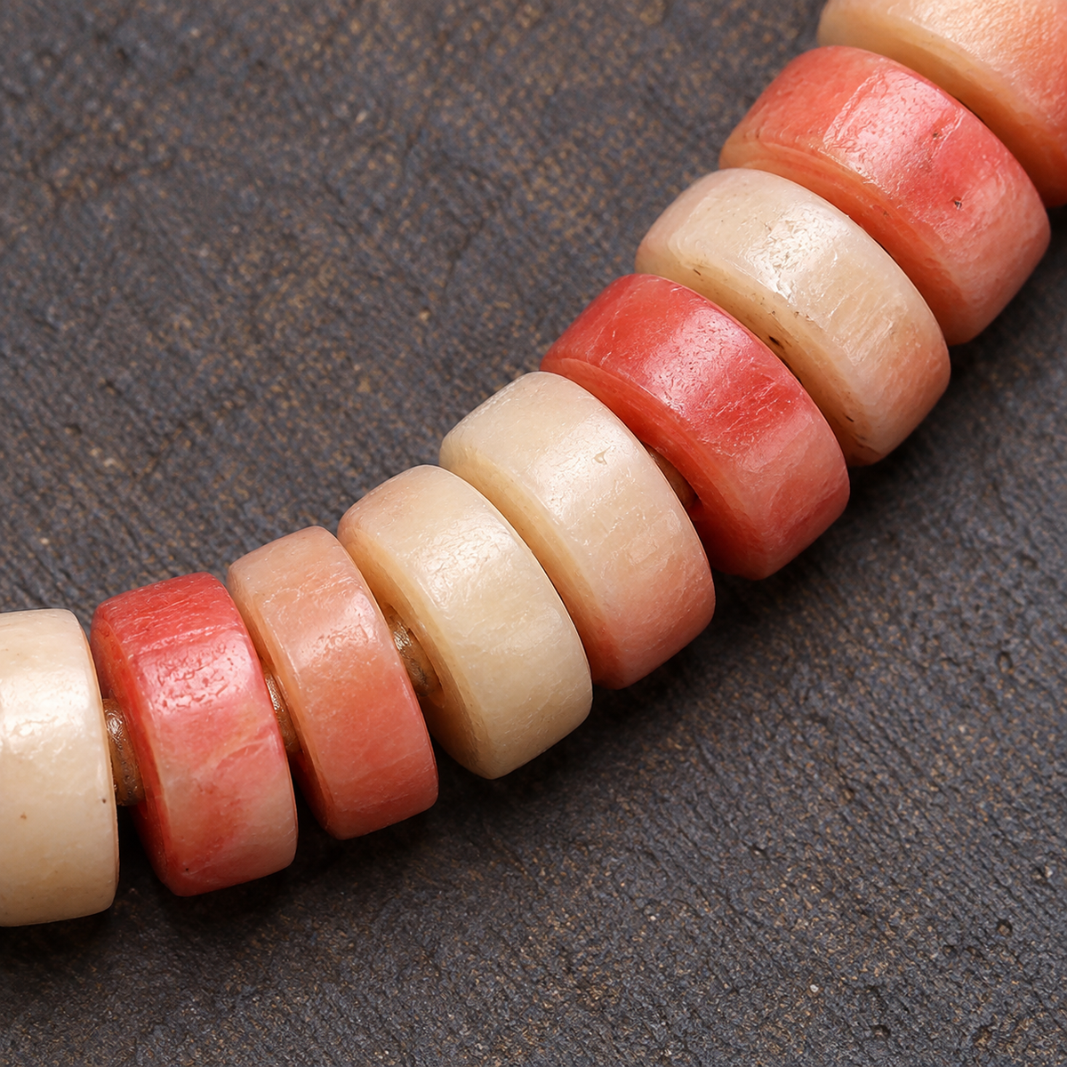 EverestArtstudios Camel Bone 108-Bead Mala with Coconut and Decorative Accents — bead detail