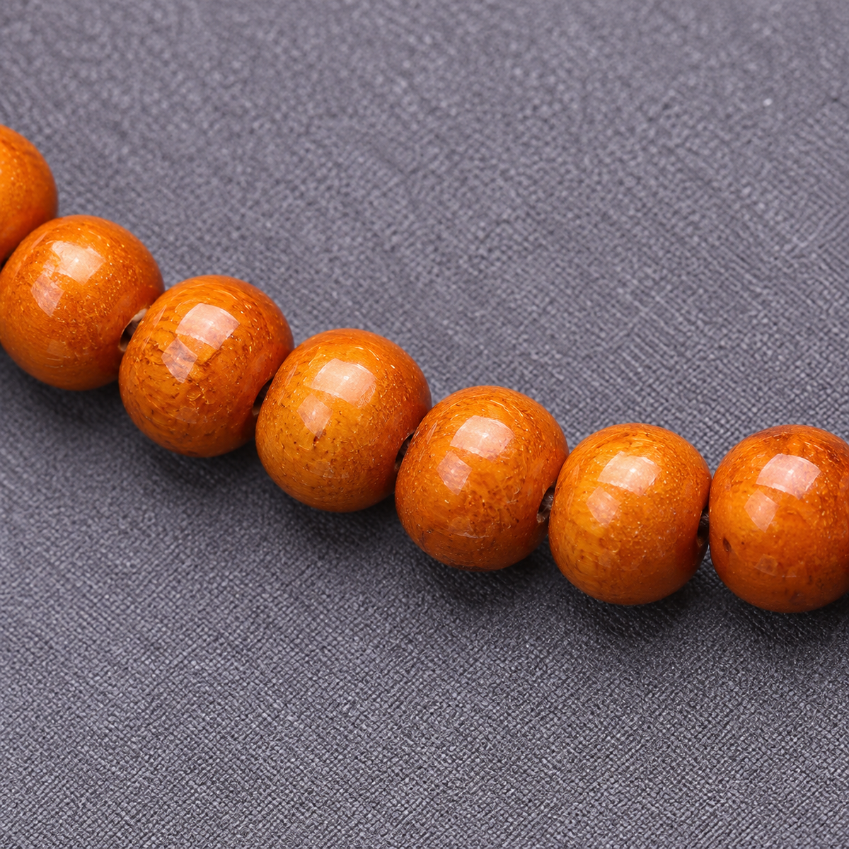 EverestArtstudios Camel Bone 108-Bead Mala with Thangka-Style Ghau Pendant — bead detail
