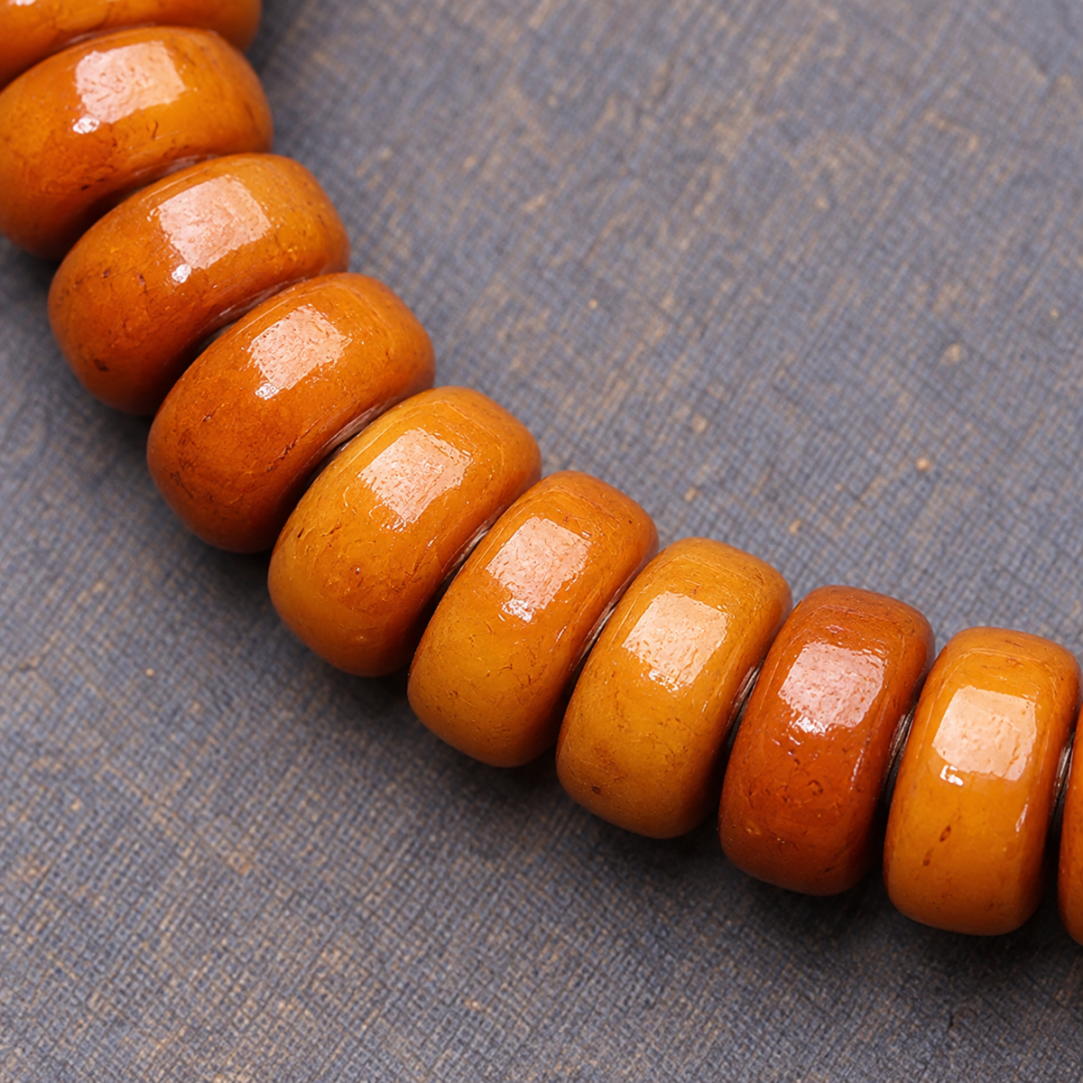 EverestArtstudios Yak Bone 108-Bead Mala with Camel Bone and Elephant Motif Accents — bead detail