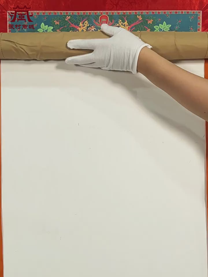 加载视频：白度母唐卡挂毯