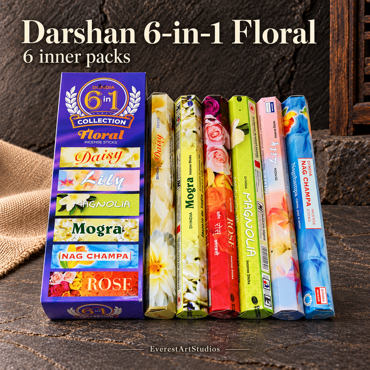 PTSX-TB574989450353-04 | Darshan 6-in-1 Floral | 6 inner packs